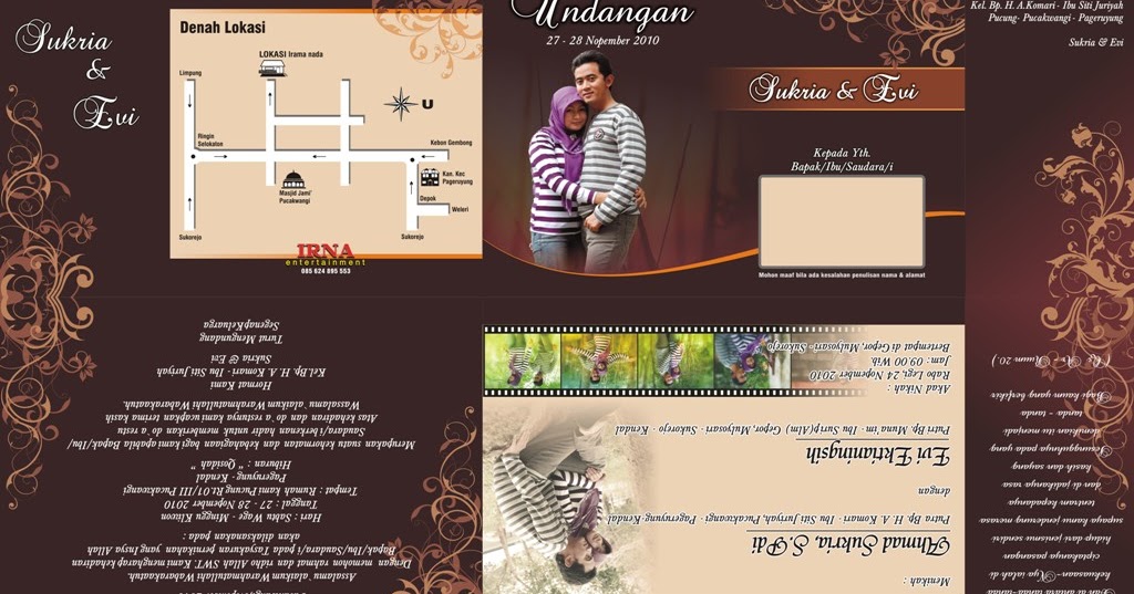 Download desain undangan pernikahan pormat cdr